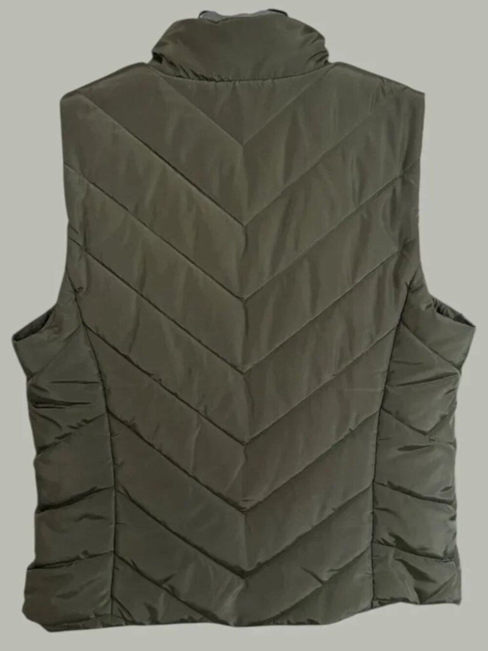 NWT Michael Kors Quilted Puffer Vest Olive Green Gold Hardware S - MSRP $125 - Picture 2 of 4